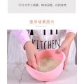 Silicone Colander Rice Bowl Drain Basket Fruit Bowl Washing Drain Basket with Handle Washing Basket Home Kitchen Organizer