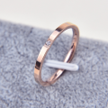 1MM Thin Titanium Steel Silver color Couple Ring Simple Fashion Rose Gold Color Finger Ring For Women and Men mens gifts