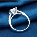 CC Jewelry Fashion Sterling 925 Silver Rings For Women Jewelry Simple Design Square Bridal Wedding Engagement Ring Bijoux CC631