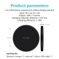 Fast Wireless Charger Pad for Iphone Qi Wireless Charging Stand for Android Phone Car Wireless Charger Auto