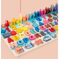 Montessori Educational Wooden Toys For Kids Board Math Fishing Count Numbers Digital Shape Match Early Education Child Gift Toy