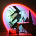 2021 NEW  Rainbow Sunset Projector Lamp  Led Night Light Home Shop Background Wall Decoration