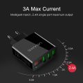 USAMS USB Charger Quick Charge for iPhone 11 7 Xiaomi Samsung Huawei 5V 3A Digital Display Fast Charging Mobile Phone Charger