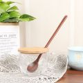 1pc Long Spoons Wooden Korean Style 10.9 inches 100% Natural Wood Long Handle Round Spoons for Soup Cooking Mixing Stirr