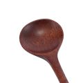 1pc Long Spoons Wooden Korean Style 10.9 inches 100% Natural Wood Long Handle Round Spoons for Soup Cooking Mixing Stirr
