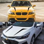 2pcs 100cmx26cm Hood Cover Car Stickers Auto Vinyl Film Long Stripe Decals DIY Car Sport Styling Stickers Car Tuning Accessories