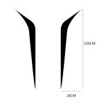 2pcs 100cmx26cm Hood Cover Car Stickers Auto Vinyl Film Long Stripe Decals DIY Car Sport Styling Stickers Car Tuning Accessories