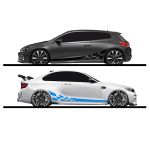 2pcs/lot 220x25cm Car DIY Both Sides Stickers Race Stripes Camouflage Automobiles Products Car Wrap Vinyl Film Car Accessories