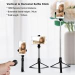 Wireless Bluetooth Selfie Stick Tripod With Remote Control for iPhone Huawei Samsung Android Mobile Monopod Selfie Stick Shutter