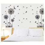 1 PCS Butterfly Flying in Dandelion Bedroom Living Room Decoration Stickers PVC Wall Stickers Home Decor Backdrop