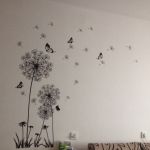 1 PCS Butterfly Flying in Dandelion Bedroom Living Room Decoration Stickers PVC Wall Stickers Home Decor Backdrop
