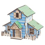 3D Wooden Puzzle Toys Jigsaw Architecture House DIY Manual Assembly Kit Kids Learning Educational Wooden Toys for Children