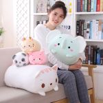 9 Styles Animal Sweet Dinosaur Pig Cat Bear Plush Toy Soft Cartoon Panda Hamster Elephant Deer Stuffed Doll Baby Pillow Gift