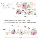 Beautiful Flowers birds butterfly wall sticker Warm bedroom decor Decals wallpaper home decoration stickers
