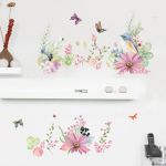 Beautiful Flowers birds butterfly wall sticker Warm bedroom decor Decals wallpaper home decoration stickers