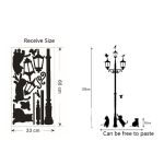 Creative DIY Popular Ancient Lamp Cats and Birds Wall Sticker cartoon Wall Mural Home Decor Room Kids Decals Wallpaper