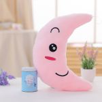 Moon Pillow Plush Toys Cute Luminous Toy Led Light Glow In Dark Doll for Children Kids YYT219