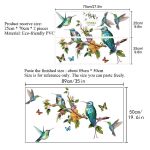 Multicolor Butterflies and birds flying Wall Sticker Living room bedroom decorations wallpaper Mural Removable stickers