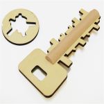 Novelty Key Unlock Puzzle Intelligence Educational Toys Puzzles Pre-school Wooden Kids Babies Children Adult Puzzles Game Toy