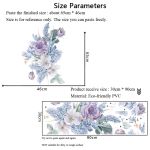 Romantic purple flowers Wall Sticker home wall decoration living room bedroom decor water color wallpaper self-adhesive stickers