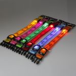 Cheervivi Adjustable LED Light Glow Pet Collar Dog Collar Supply LED Pet Emitting New Nylon Dog Collar Supplies Circle Wholesale