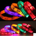 Cheervivi Adjustable LED Light Glow Pet Collar Dog Collar Supply LED Pet Emitting New Nylon Dog Collar Supplies Circle Wholesale