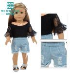 Clothes for doll fit 45 cm American doll accessories fashion woolen coat, windbreaker, dress Girl's gift