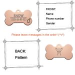 New 1pcs cat dog ID tag Free engraving dog Collar pet Charm Pet name pendant Bone Necklace Collar Puppy cat collar accessory