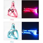 Nylon Pet Safety LED Harness Dog Product Flashing Light Harness LED Dog Harness Leash Rope Belt LED Dog Collar Vest Pet Supplies