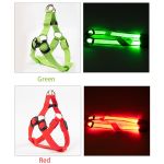 Nylon Pet Safety LED Harness Dog Product Flashing Light Harness LED Dog Harness Leash Rope Belt LED Dog Collar Vest Pet Supplies