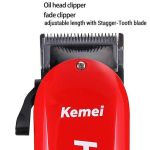 Kemei 7 Hours Large Capacity Battery Professional Wahl Hair Clipper Barber Shop Salon Coiffure Electric Cutter Shaving Machine