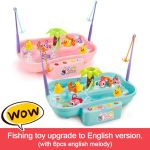 Kids Fishing Toys Electric Water Cycle Music Light Baby Bath Toys Child Game Play Fish Outdoor Toys Fishing Games For Children