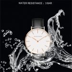 Dropshipping High Quality Rose Gold Dial Watch Men Leather Waterproof Wristwatch Women Dress Fashion Japan Quartz Movement Saat