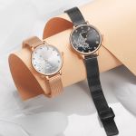 NAVIFORCE Luxury Crystal Watch Women Top Brand Rose Gold Steel Mesh Ladies Wrist Watches Bracelet Girl Clock Relogio Feminino