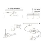 6000K LED Mirror Light Bathroom Cabinet Lights 6W 8W Make-up Mirror Light Vanity Lighting Wall Lamps IP44 LED Wall Light