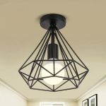 E27 Metal Ceiling Lights Black Retro Dinning Room Bedroom HangLamp Iron Ceiling Lights Fashion Scandinavian Chandelier