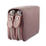 Womens Wallets Purses Multifunctional Female Design Women's Genuine Leather RFID Secure Zipper Credit Card Holder