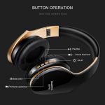 PunnkFunnk Wireless Headphones Bluetooth Earphone 5.0 Foldablel 3D Bass Stereo Noise Reduction Gaming Headset/Mic  For Mobile PC