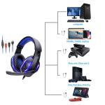 Cool LED Wired Headphones With Microphone Headset gamer  PC Headphone Headband Stereo Game Earphone For PS4/XBOX/Phone