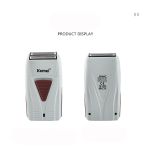 Kemei 3382 Barber Finish Electric Shaver for Men USB Cordless Rechargeable Beard Razor Reciprocating Foil Mesh Shaving Machine