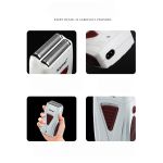 Kemei 3382 Barber Finish Electric Shaver for Men USB Cordless Rechargeable Beard Razor Reciprocating Foil Mesh Shaving Machine