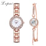 Lvpai Brand Luxury Bracelet Watches Set For Women Fashion Geometric Bangle Quartz Clock Ladies Wrist Watch Zegarek Damski