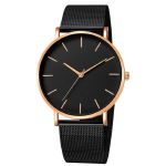 Minimalist Men Fashion Ultra Thin Watches Simple Men Business Stainless Steel Mesh Belt Quartz Watch Relogio Masculino