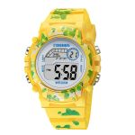 Navy Blue Camouflage Kids Watches LED Colorful Flash Digital Waterproof Alarm For Boys Girls Date Week Creative Children's Clock