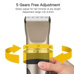 USB Rechargeable Ceramic Hair Clipper Electric Men Barber Hair Cutting Machine Trimmer Shaver Cordless Hair Trimmer