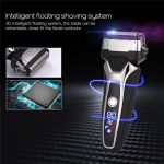 USB Rechargeable Electric Shaver Stainless Steel Shaving Machine Men 3D Triple Floating Blade Razor Shaver barbeador eletrico