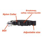 Personalized ID Free Engraving Cat Collar Safety Breakaway Small Dog Cute Nylon Adjustable for Puppy Kittens Necklace