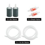 NICREW Aquarium Air Pump Fish Tank Mini Compressor Single Double Outlet with Check Valve Tube Aquatic Accessories 220V 3W 5W