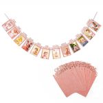 Happy Birthday Photo Frame Banner for Family First Party Decoration Kids Baby Boy Girl My 1st One Year Supplies 12 Month