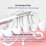 Rechargeable Sonic Electric Toothbrush 5 Modes, Smart Timer, 8 Brush Heads, Travel Case